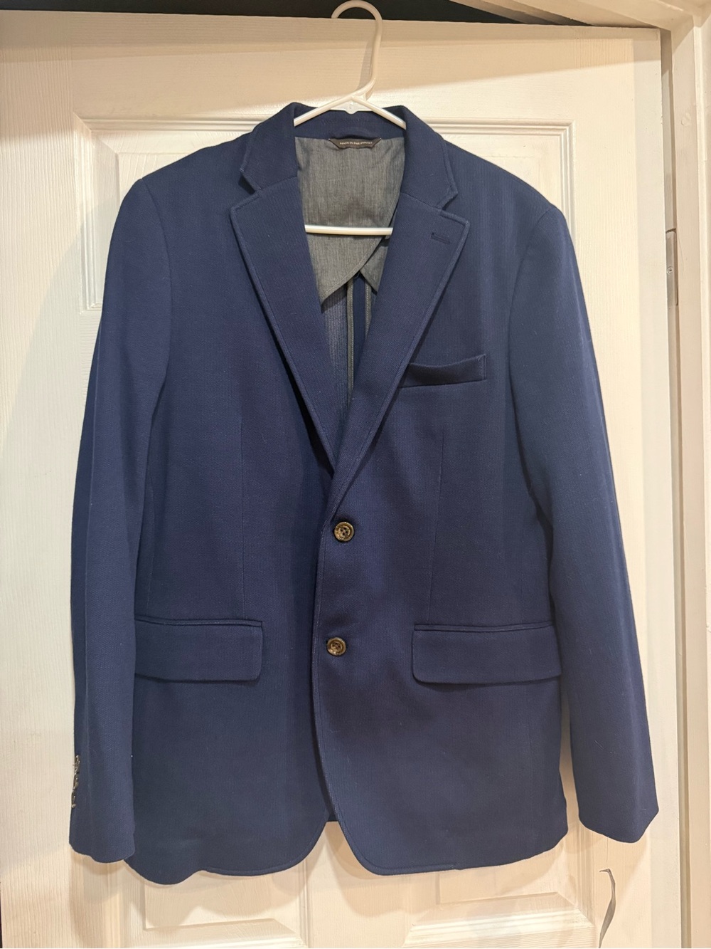 Tasso Elba Navy Blue Two-Button Sport Coat